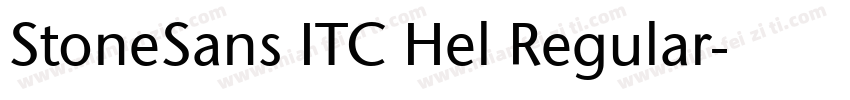 StoneSans ITC Hel Regular字体转换